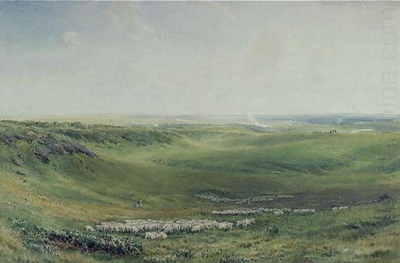 Thomas frederick collier Wide Pastures, Sussex china oil painting image